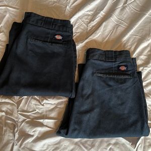 Dickies navy pant 34 x 32. 2 pair